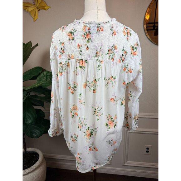 Cynthia Rowley, Long-sleeve floral peasant blouse, Medium - Picture 9 of 12